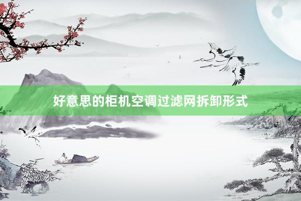 好意思的柜机空调过滤网拆卸形式